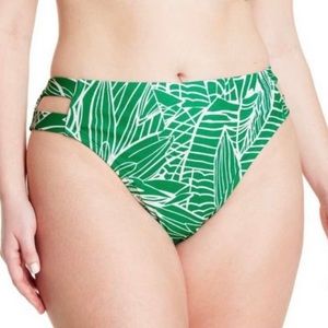 Tabitha Brown Women's Linear Floral Print Bikini Bottoms NWT